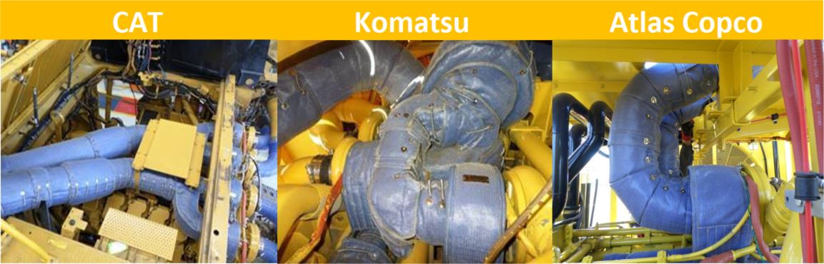 Heat blankets for Caterpillar Komatsu Atlas Copco