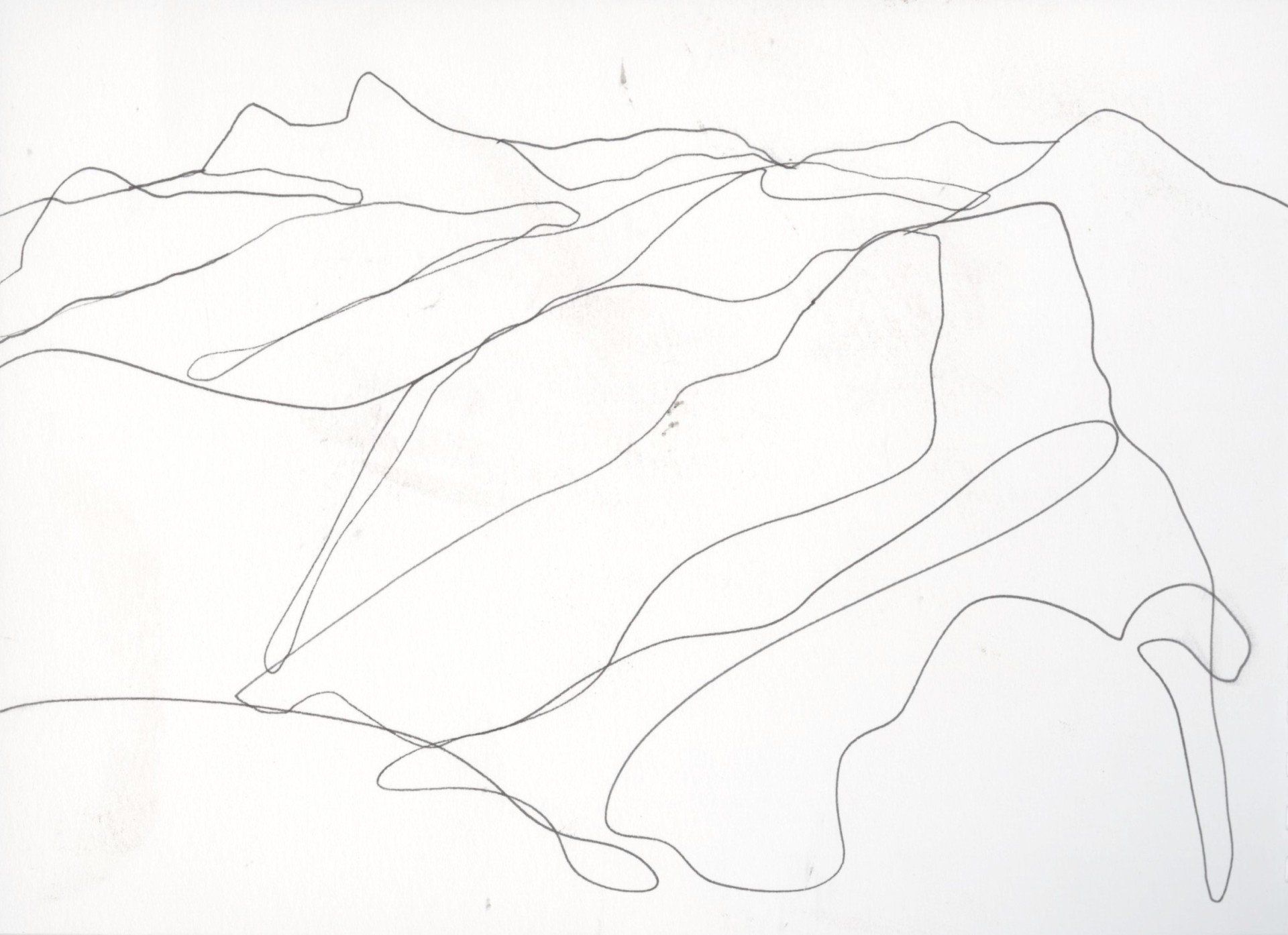Landscape drawing sketch of Pentlands, Edinburgh
