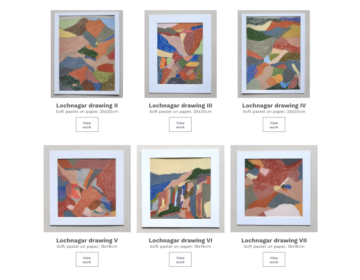 Click to see these drawings available in the Shop Screenshot of website showing colourful pictures for sale