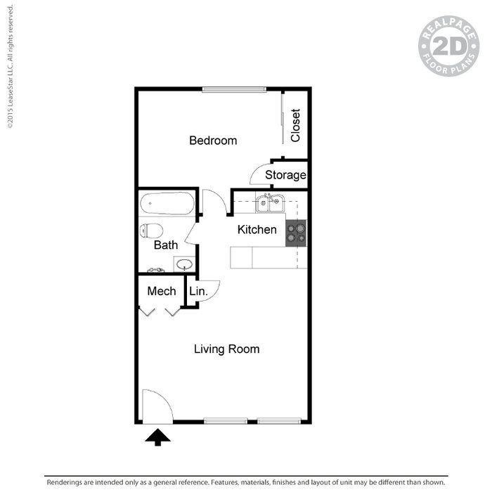 1 bedroom 2d