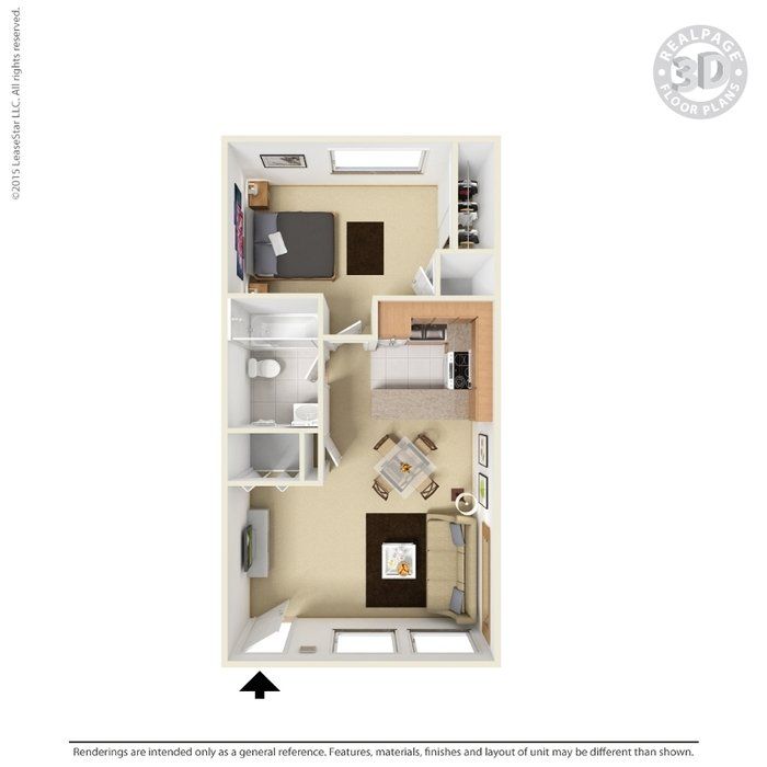 1 bedroom furnished