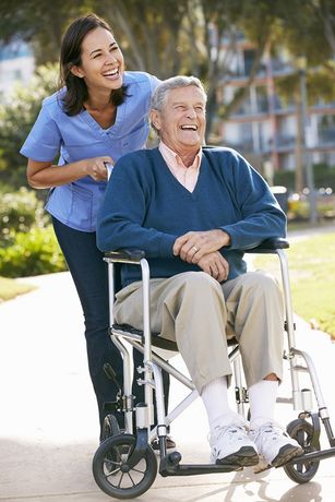 Senior Man in Wheelchair — home care provide in Decatur, IL Senior Man in Wheelchair — home care provide in Decatur, IL