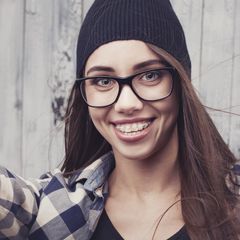 Teen girl with braces