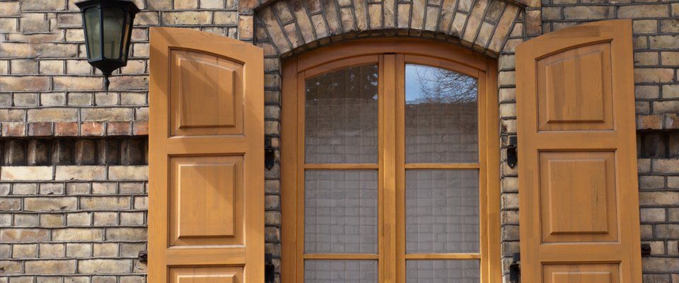 Elegant wooden windows