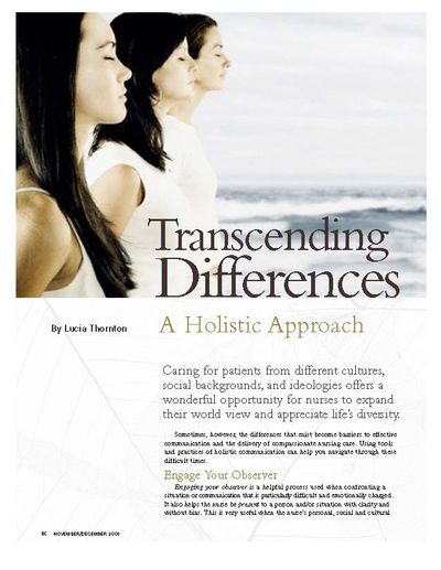 A Holistic Approach to Communication