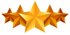 Five gold stars Five gold stars