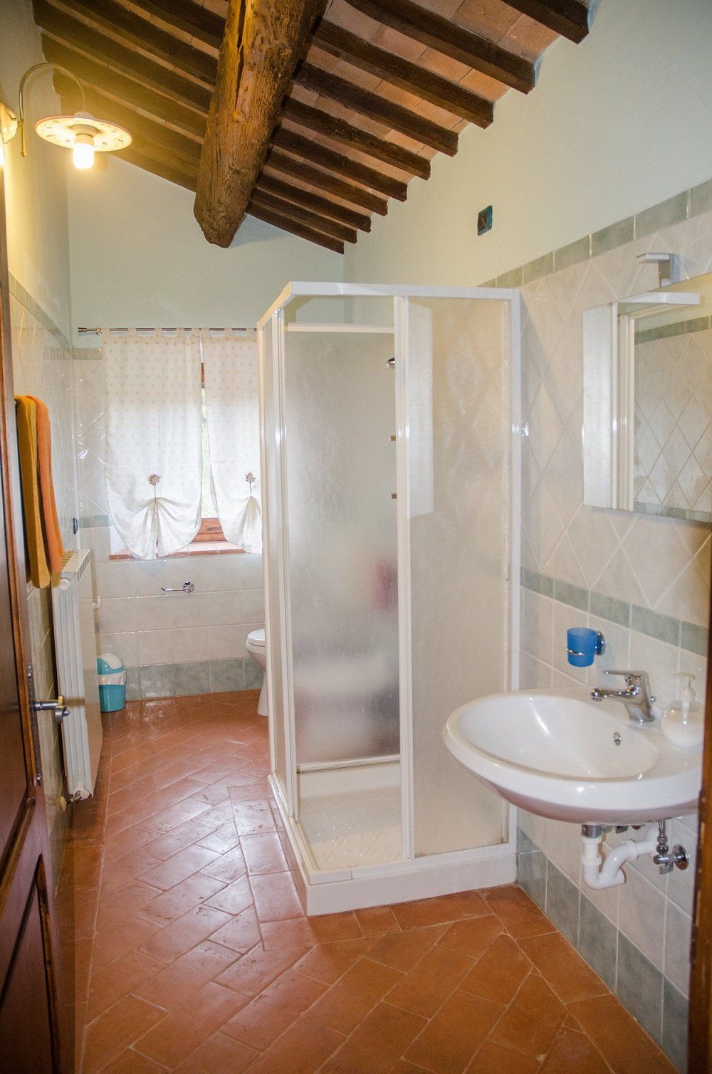 bagno con doccia in appartamento per vacanze