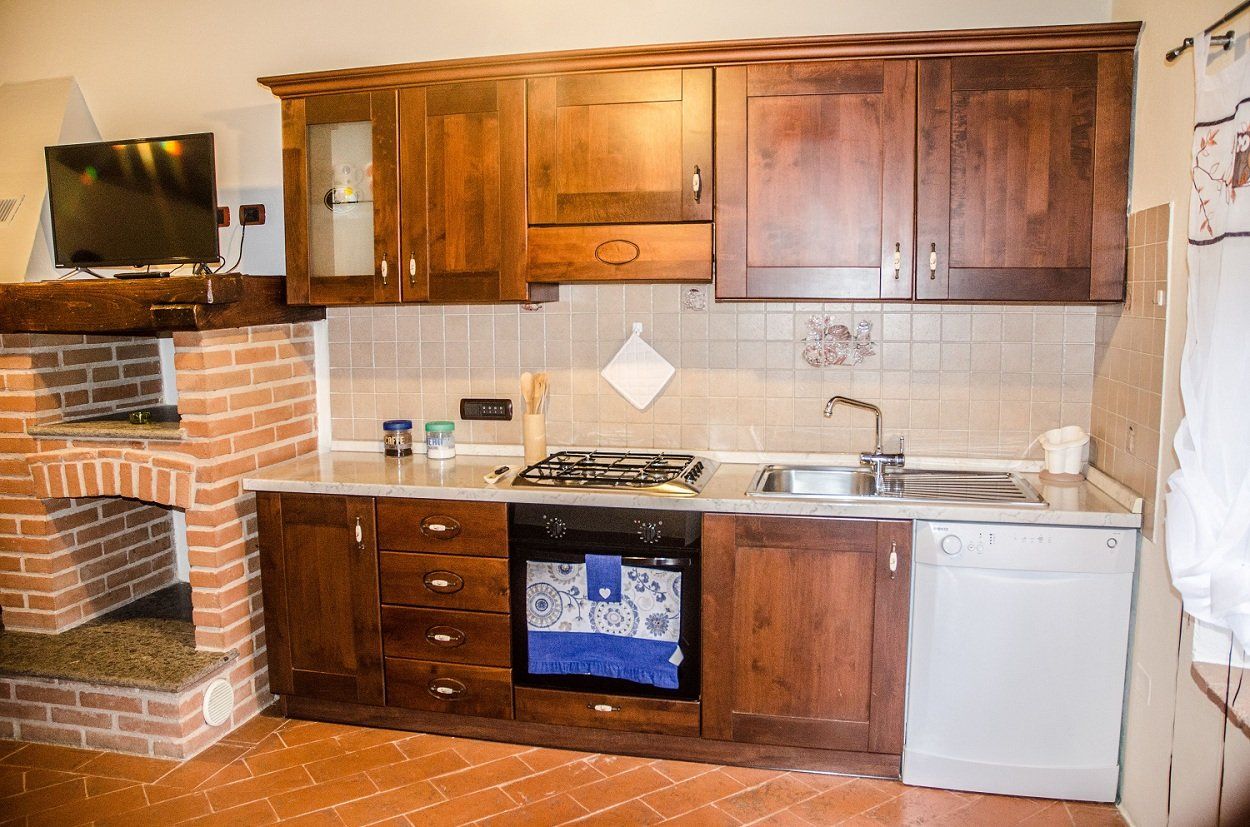 cucina dell'alloggio per vacanze