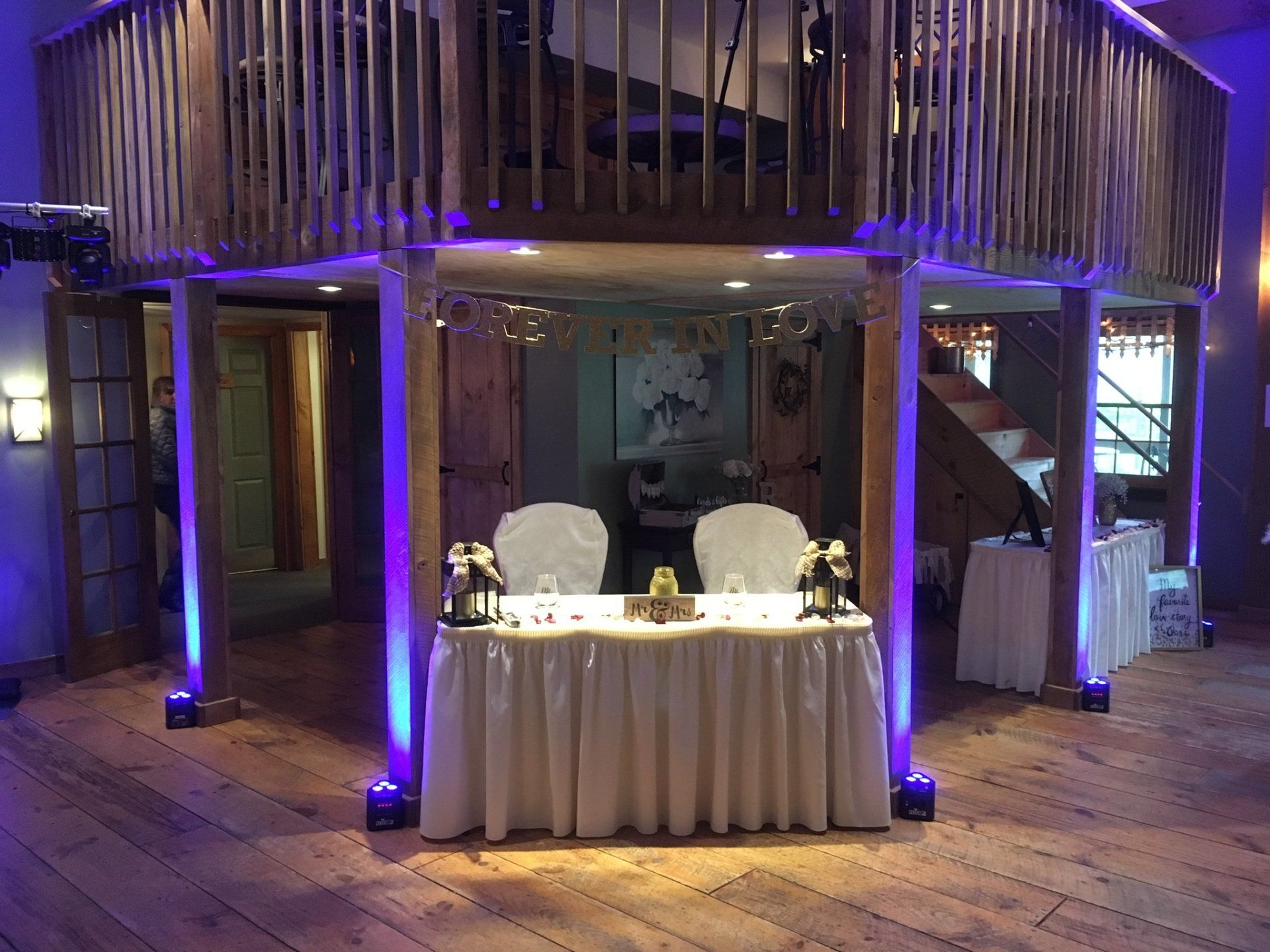 Uplighting at Wood Acres Farm