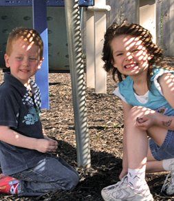 children playing in the playground
