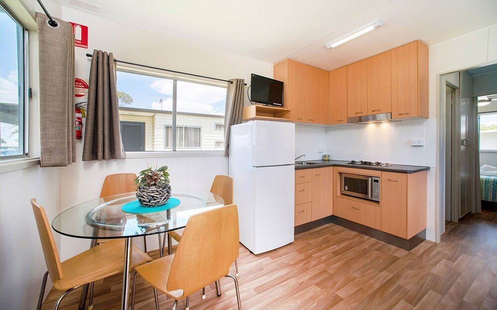 Kitchen — Caravan Park in Woombah, NSW Kitchen — Caravan Park in Woombah, NSW
