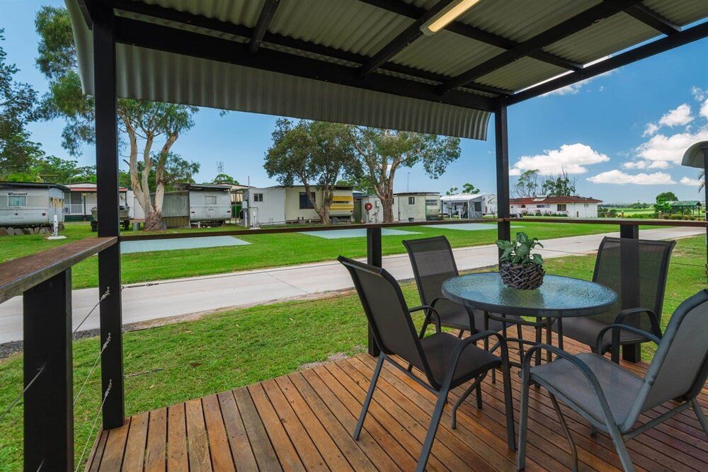 Cabin Deck In The Park — Caravan Park in Woombah, NSW