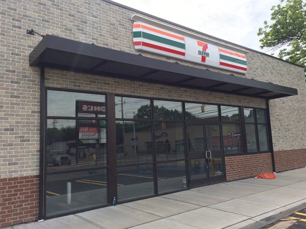 Side View of Awning in 7 Eleven — Brick, NJ — DUNE Awning Fabrication