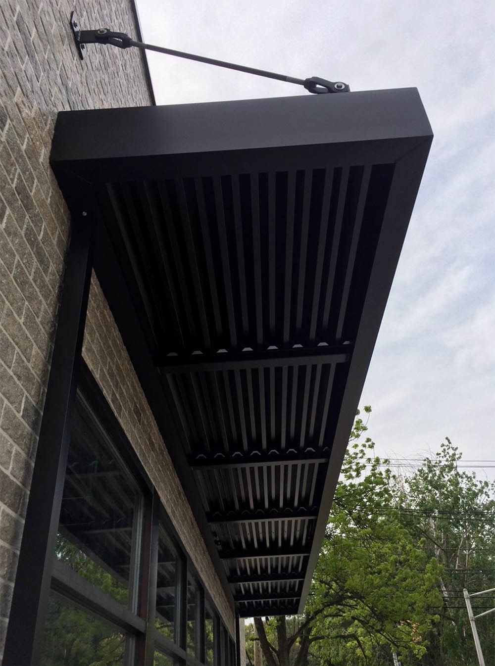 Black Metal Awning — Brick, NJ — DUNE Awning Fabrication