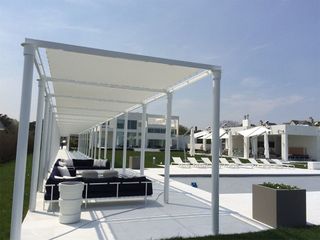 Red Canopies — Brick, NJ — DUNE Awning Fabrication Red Canopies — Brick, NJ — DUNE Awning Fabrication