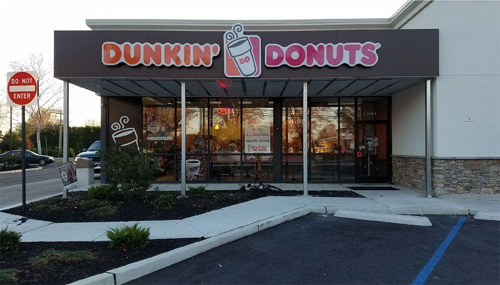 Front View of Dunkin Donuts — Brick, NJ — DUNE Awning Fabrication