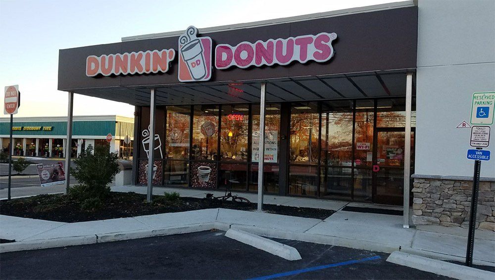 Side View of Dunkin Donuts — Brick, NJ — DUNE Awning Fabrication
