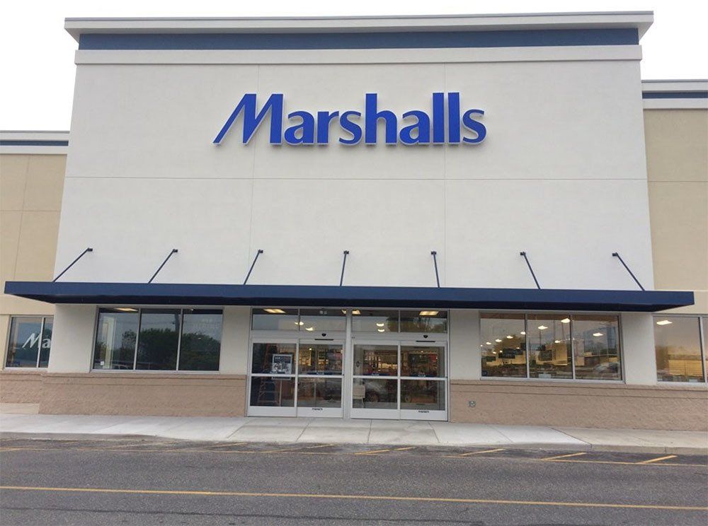 Front View of Marshalls — Brick, NJ — DUNE Awning Fabrication