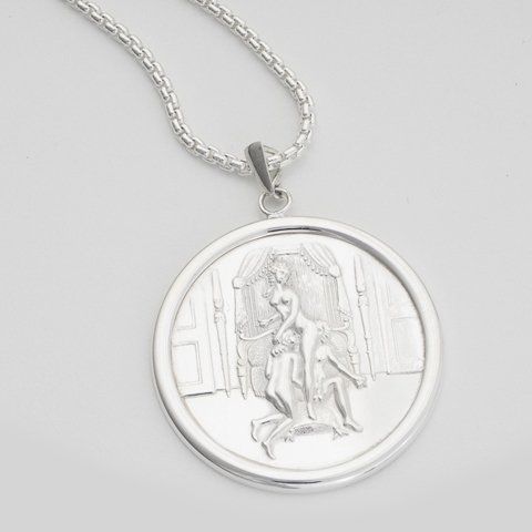eugenie framed silver pendant erotic jewellery