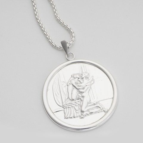 justine framed silver pendant erotic jewellery