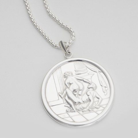 Juliette framed silver pendant erotic jewellery
