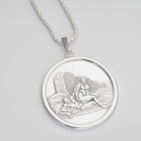 Angelique framed silver pendant erotic jewellery