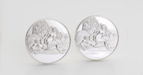 angelique Silver Cufflinks erotic jewellery