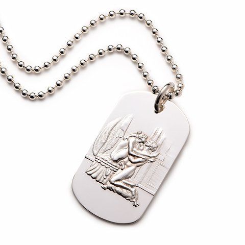 Alphonse Sterling Silver Dog Tag erotic jewellery
