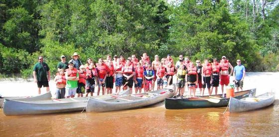Canoeing — Group Of People Canoeing in Milton, FL