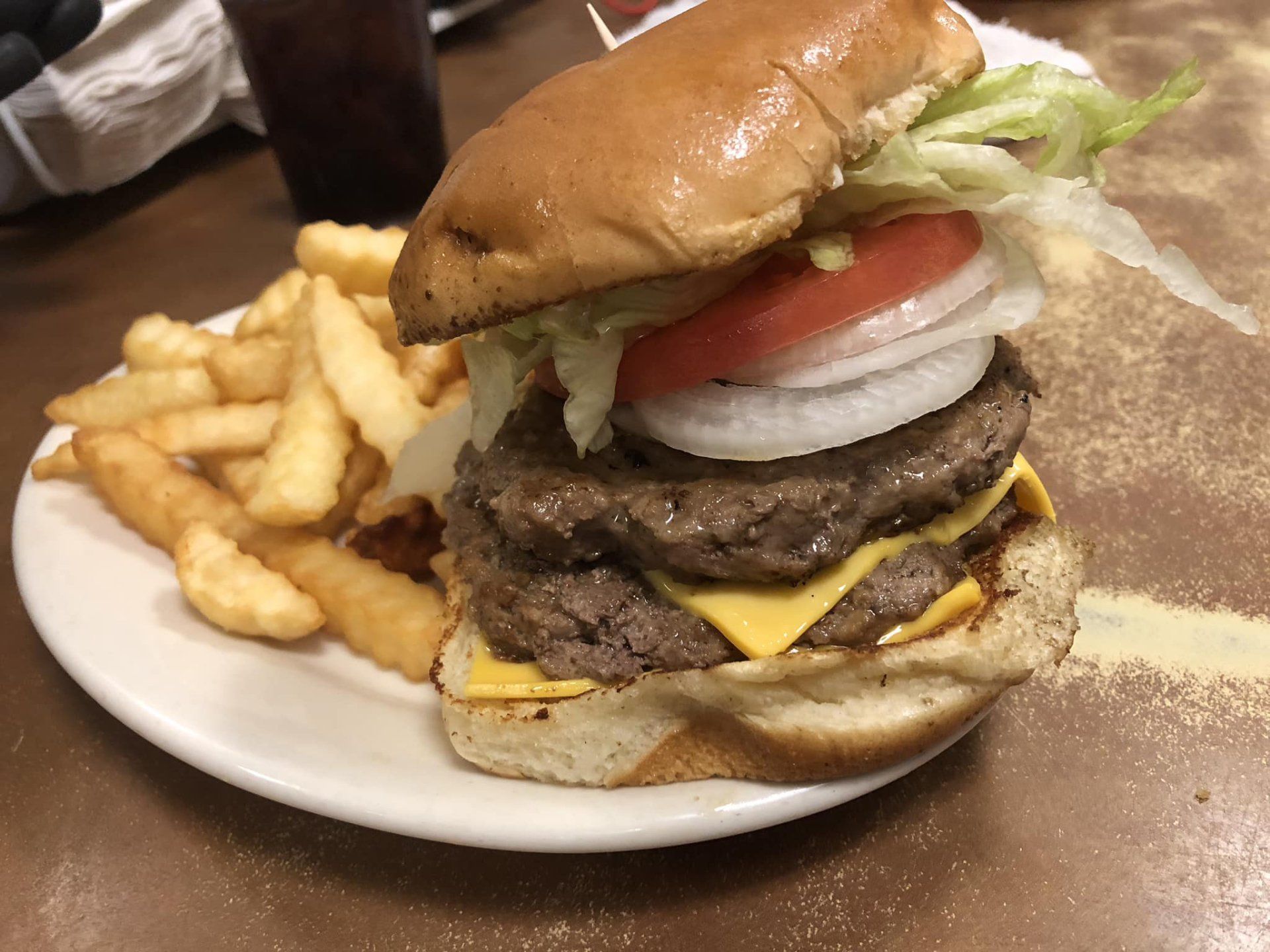 Burgers and fries