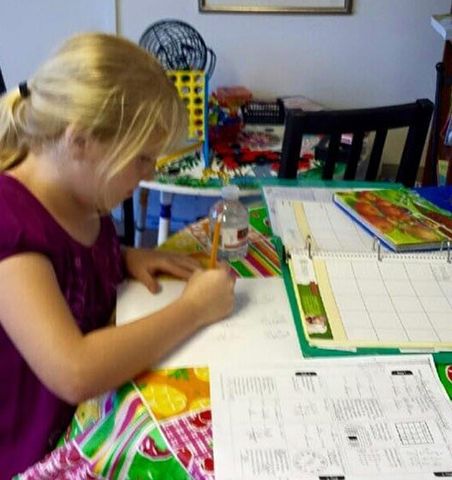 Little Girl Working with assignment — Armenta Learning Academy in Laguna Niguel, CA Little Girl Working with assignment — Armenta Learning Academy in Laguna Niguel, CA
