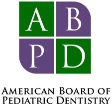 Logo of the American Board of Pediatric Dentistry: green and purple squares with white letters
