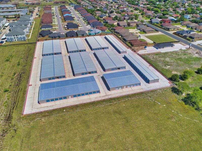 An Aerial View Of Storage Facility In A Residential Area - Corpus Christi, TX - Lock & Key Storage