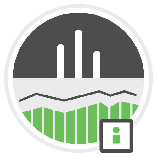 Bookkeeping icon showing sales projections. Temecula, CA