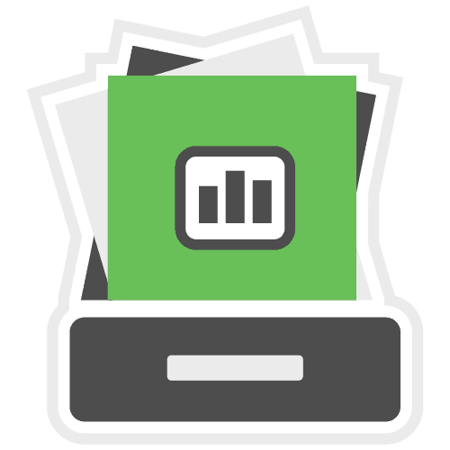 Accounting icon showing clients sales. Temecula, California