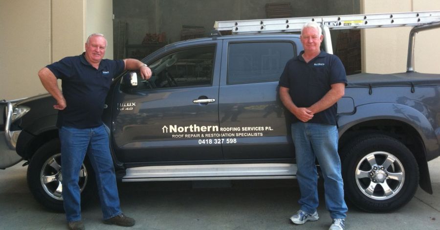 guys in front of truck