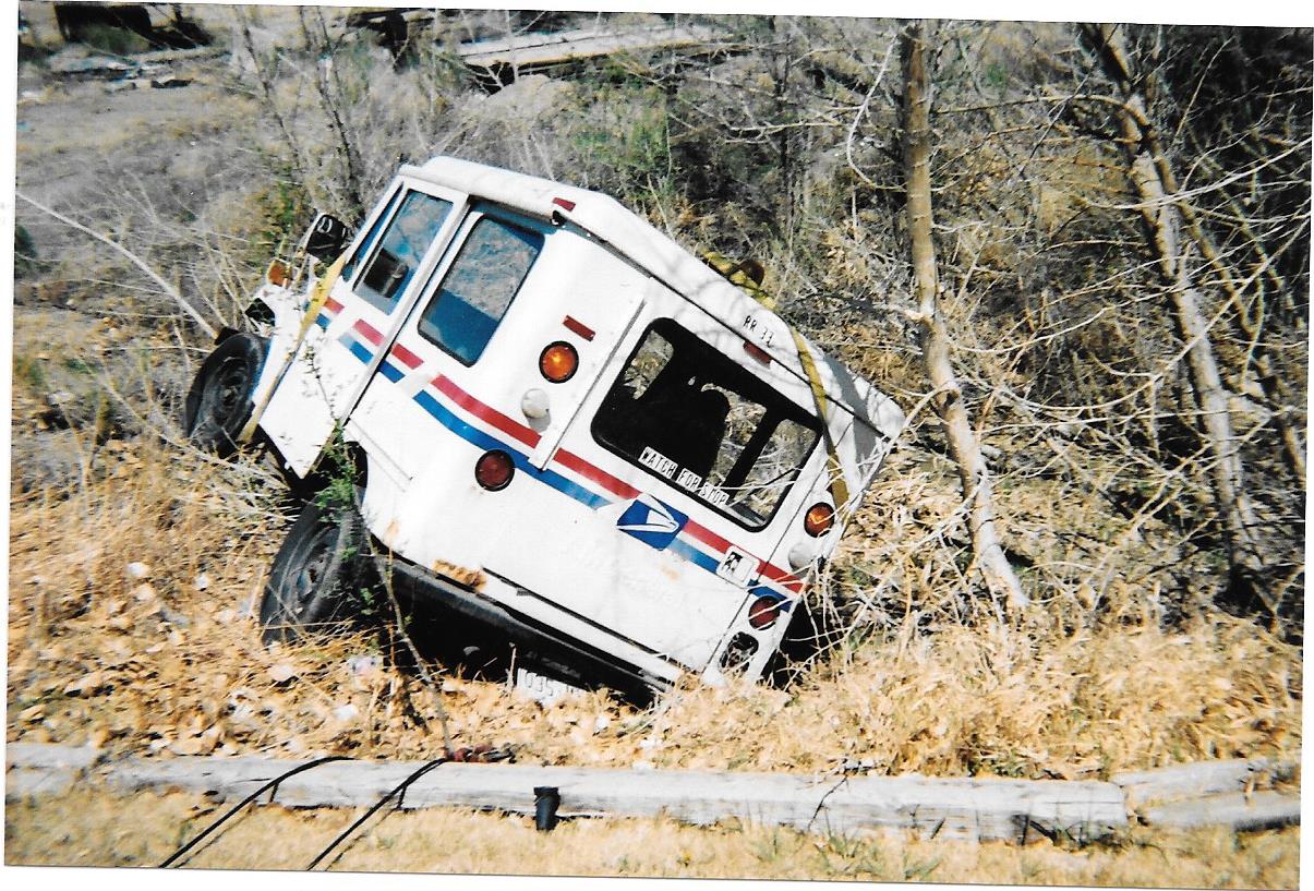 Mail Truck Stuck in a Ditch - Accident Towing Services in Pueblo, CO