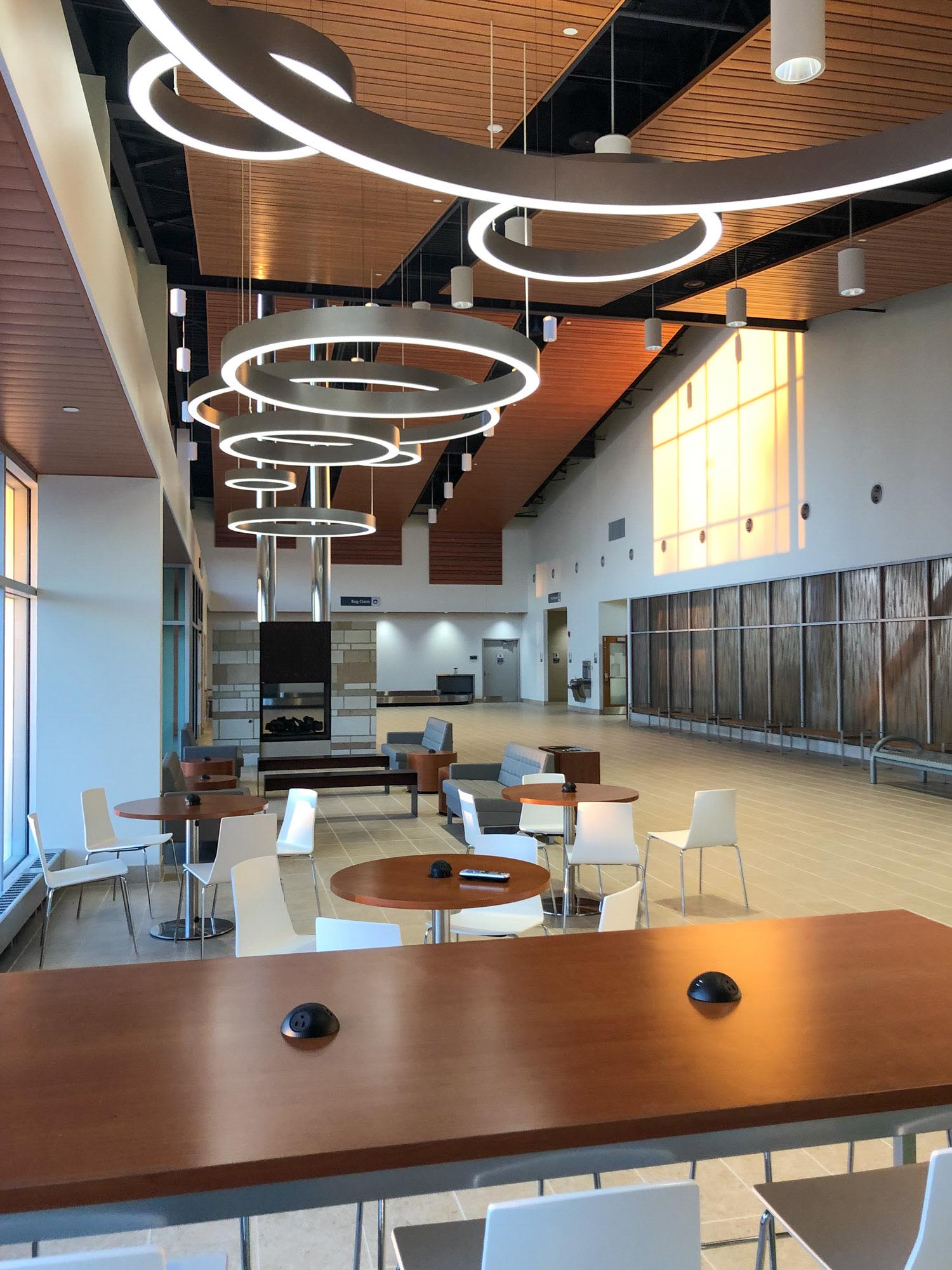 Lighting inside Hilton Garden Inn