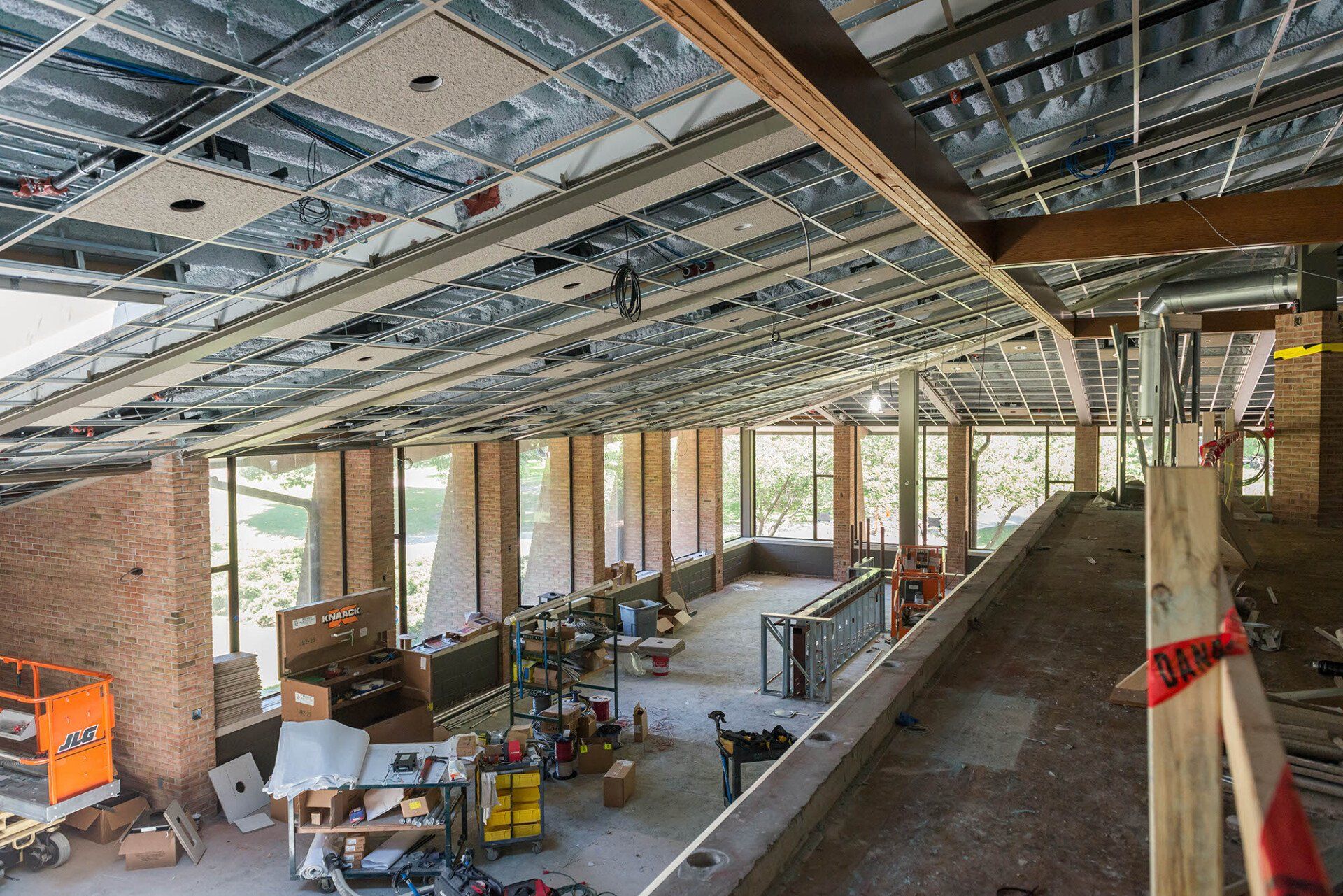 Electrical construction at Calvin Fine Arts Center