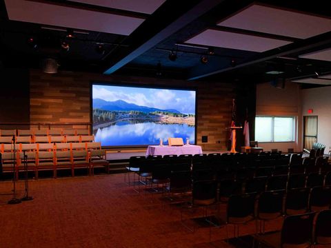 Absen LED screen in the fellowship room