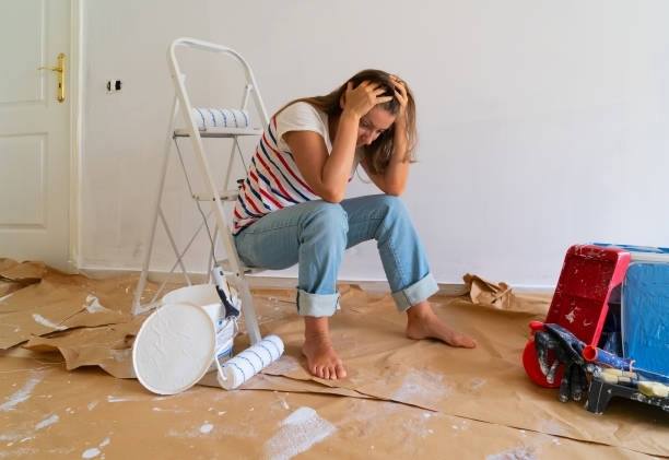 Getting an interior paint quote is no big deal. Correct? Home Pros Painting frustrated homeowner DIY painting