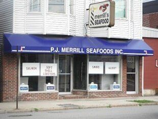 Fresh seafood dinner overlooking ocean - fresh seafood in Portland, ME Fresh seafood dinner overlooking ocean - fresh seafood in Portland, ME
