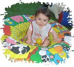 baby in a play tub