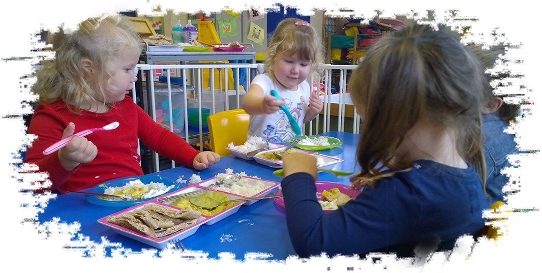 Children eating at a childcare