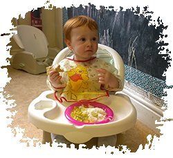 Baby having a meal