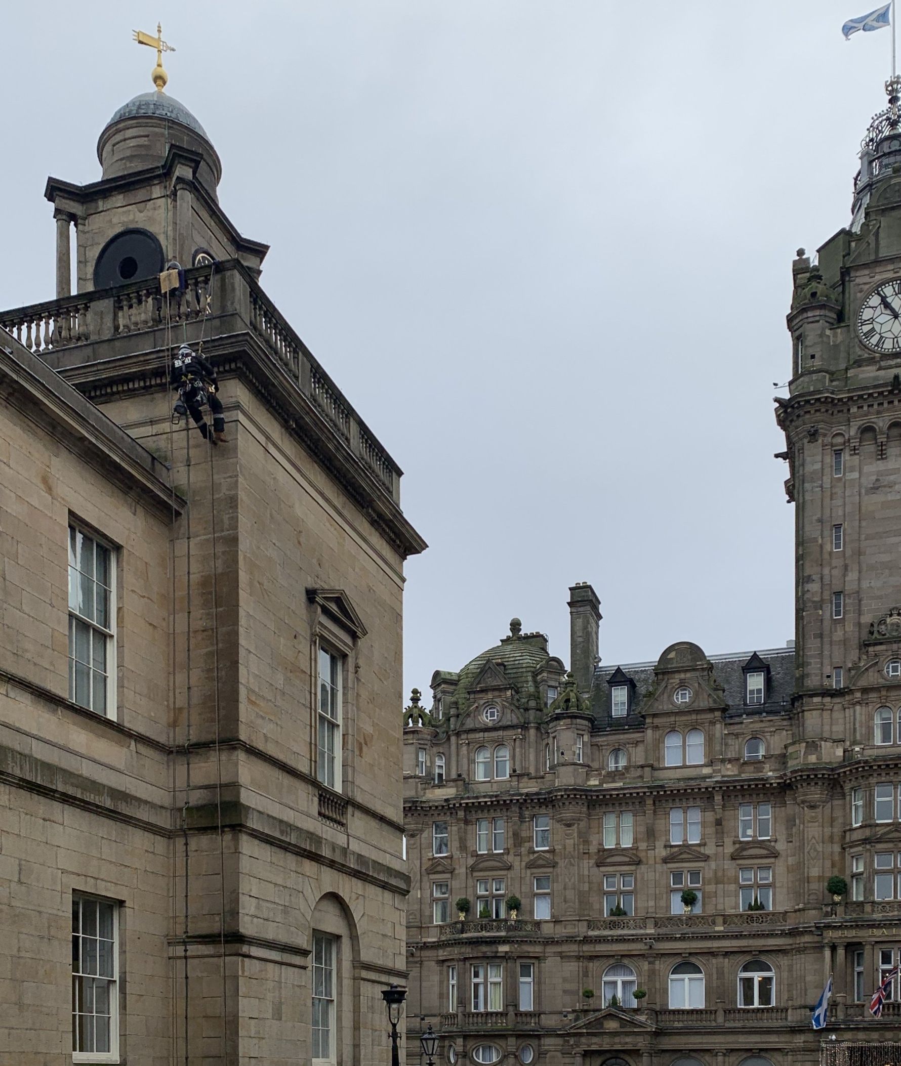 steeplejacks, rope access, Edinburgh, Scotland