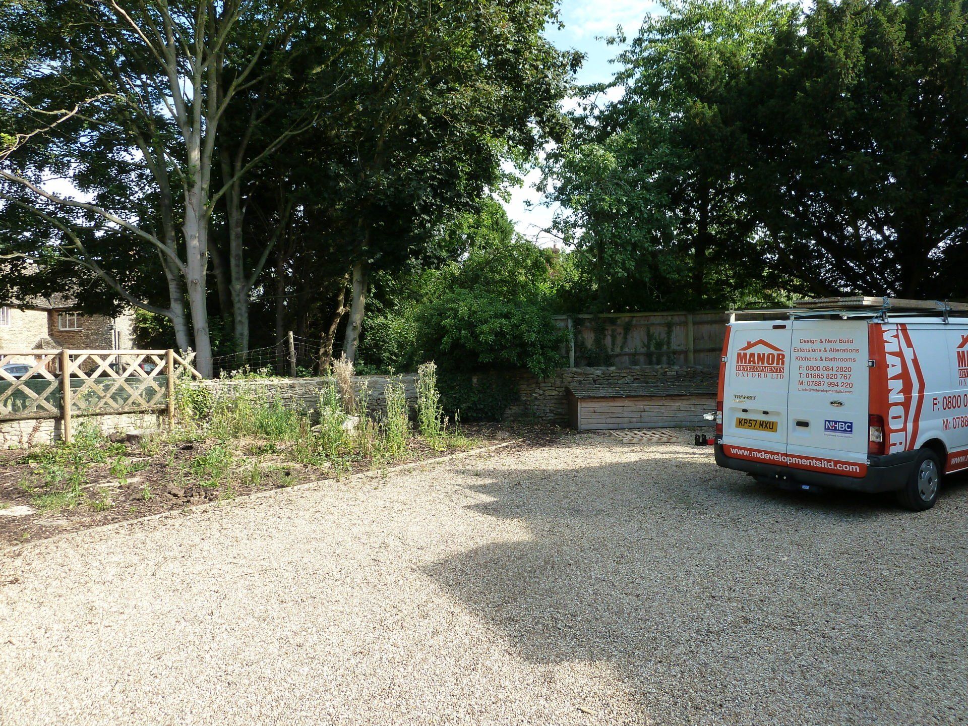 Oak-framed garage before construction