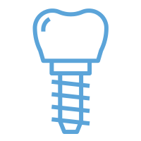 Icona di un dente e strumenti dentistici