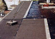Applying Tar to Flat Roof - Hot Tar Roofing in Swansboro, North Carolina