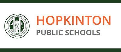 The logo for hopkinton public schools is shown on a white background.